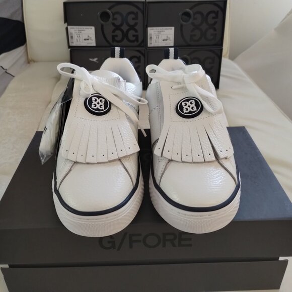 NEW Women Size 11 (Men 9.5) G/Fore Kiltie Disruptor Golf White Leather Shoes - Picture 7 of 16